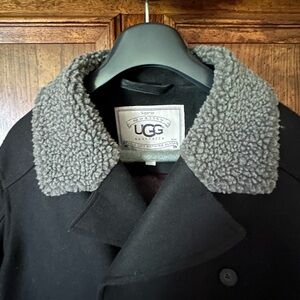 UGG Black Wool Peacoat size L